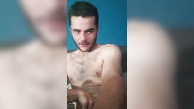 Naughty gay bloke is flashing his tiny pecker in this solo performance