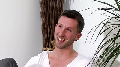 Cute UK chap is having fun on a job interview