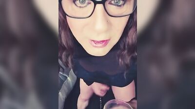 Amateur femboy films himself while playing with his tiny hole