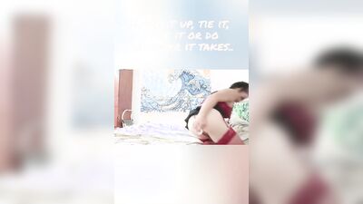 Amateur femboy is drilling his fuck hole in front of the phone
