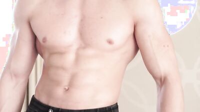 Handsome masked fellow is jerking his prick in this solo video