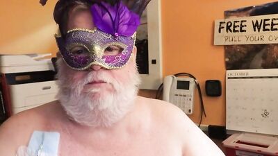 Masked stepdad is enjoying in his performance in front of the cam