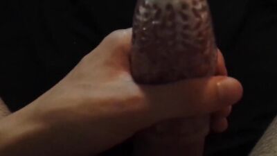 Naughty teen is playing with a toy in this hot performance