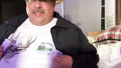 Mustache daddy is enjoying in some hardcore anal pounding action