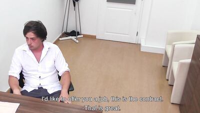 Bloke gets his tight ass nailed on his job interview