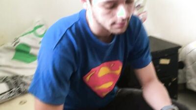 Amateur lad is sucking and riding his horny boyfriend's phallus
