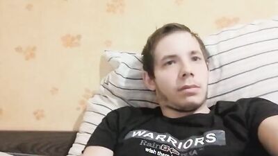 Amateur fella strokes his cock in front of the camera