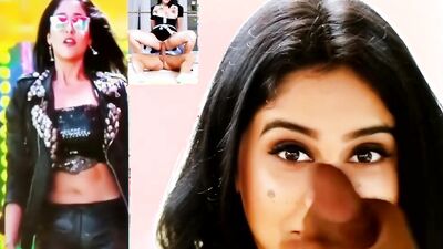 Chap is jerking off on the picture of pretty Indian chick