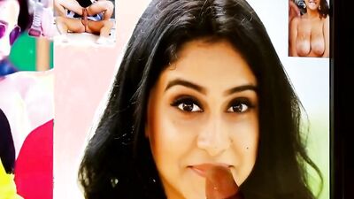 Chap is jerking off on the picture of pretty Indian chick