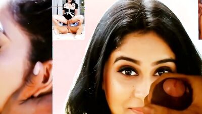 Chap is jerking off on the picture of pretty Indian chick