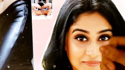 Chap is jerking off on the picture of pretty Indian chick