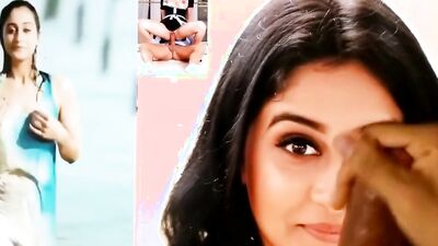 Chap is jerking off on the picture of pretty Indian chick