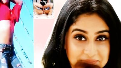 Chap is jerking off on the picture of pretty Indian chick