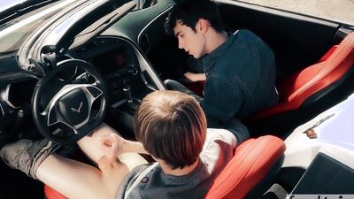 Cute skinny gay couple is screwing out in the open