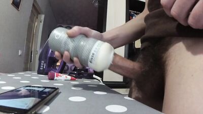 Straight guy films himself while he plays with his lovely toy