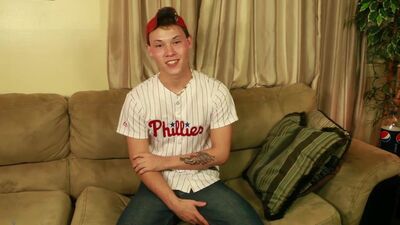 Cute high school bud is filmed as he strokes his prick