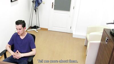 Cock hungry fella is ready for some ass drilling on his job interview