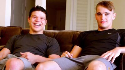 Two college roommates are barebacking in this hot gay video