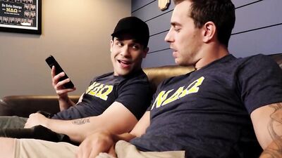 Cute gay chaps are bonking hard in this hot scene