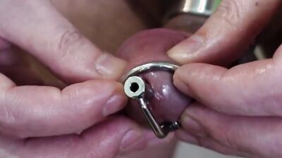 Chap teases his tiny pecker in this hardcore close-up video