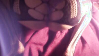 Perverted sissy is flashing his butt chicks in this solo performance