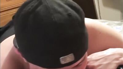 Bionic Bulge is sucking mate's hard prick in this close-up video