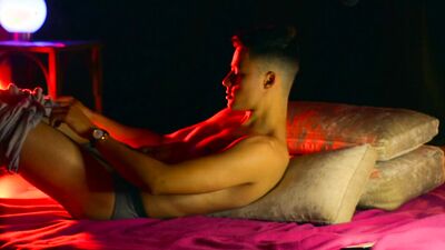 Pretty chap is fingering his tight hole in this raw scene