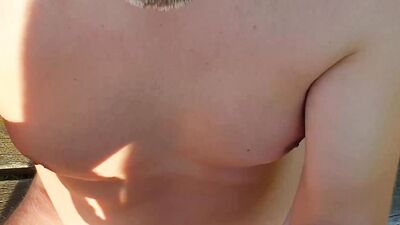 Perverted gay chap is craving for some cock in public