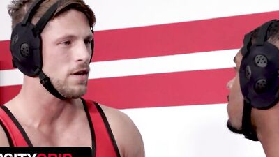 Roman Todd enjoy in hard anal drilling after some wrestling