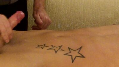 Johnny is stroking his client's hard pecker in this hot scene