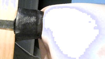 Chap bends and gets his hole destroyed with enormous black dildo