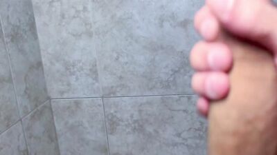 Hard cock is getting stroked in this close-up footage