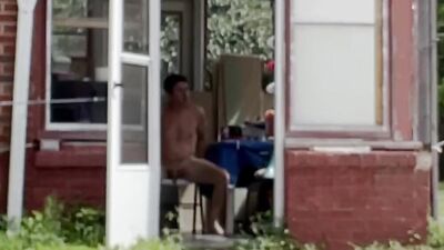 Perverted Amateur gay bloke is playing with his fuck-hole