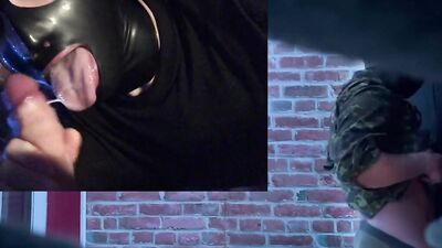 Naughty masked bloke is sucking stranger's prick in this raw footage