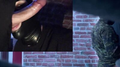 Naughty masked bloke is sucking stranger's prick in this raw footage