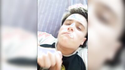 Cum thirty chap is sucking his mate's tiny pecker in POV