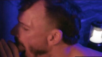 Cock hungry dude bends and gets fucked in 3some by his buddies