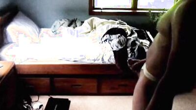 Longhaired fellow is jerking his prick and filming himself doing it