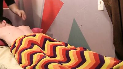 Amateur teen gets his hard willy teased by a perverted masseur