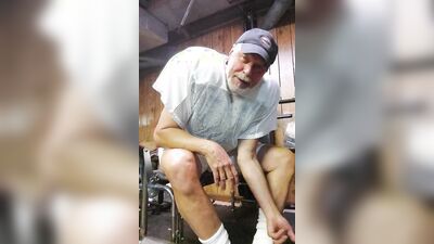 Perverted stepdad is stroking his hard piston in this homemade video