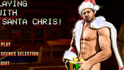 Anime chap is riding his mate's huge wood on a Christmas