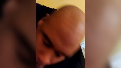 Close-up video of Latino chap sucking his bud's hard piston