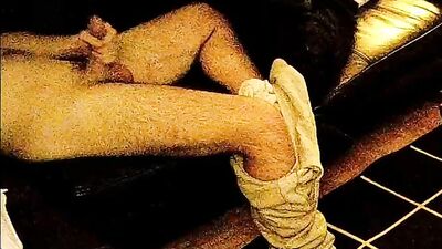 Perverted stepdad and his bud are jerking their hard pistons