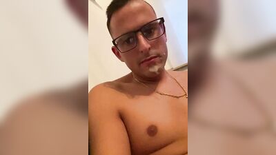 Amateur German dude plays with dick in front o the camera
