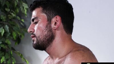 Horny amateur hunk is jerking off in front of the camera