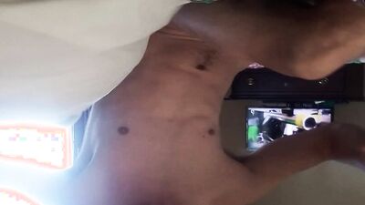 Amateur gay teen is playing with his gummy toy inside the bathroom