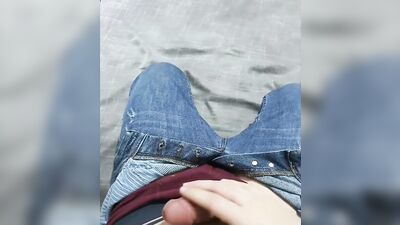 Amateur chap is filming himself while jerking his hard willy