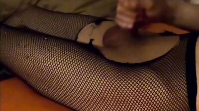 Perverted sissy is jerking his willy first thing in the morning