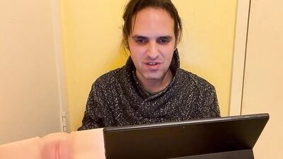 Amateur bloke is talking to a buddy in this homemade video