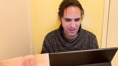 Amateur bloke is talking to a buddy in this homemade video